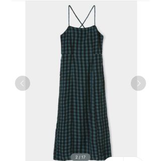 マウジー(moussy)のGINGHAM CHECK CAMI DRESS(ロングワンピース/マキシワンピース)