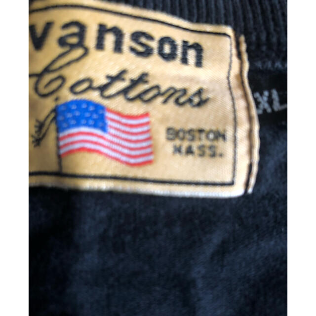 VANSON(バンソン)のVANSONロンＴ バンソン モーターサイクル BLACK メンズのトップス(Tシャツ/カットソー(七分/長袖))の商品写真