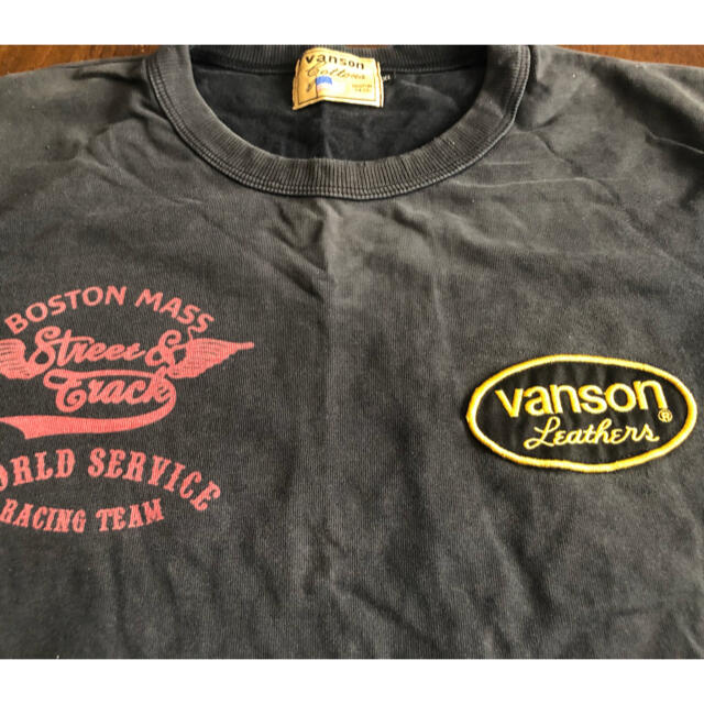 VANSON(バンソン)のVANSONロンＴ バンソン モーターサイクル BLACK メンズのトップス(Tシャツ/カットソー(七分/長袖))の商品写真