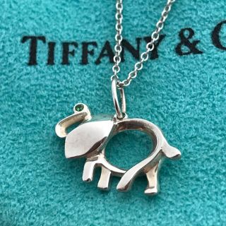 ティファニー(Tiffany & Co.)のTiffany グリーン ガーネット エレファント ネックレス(ネックレス)