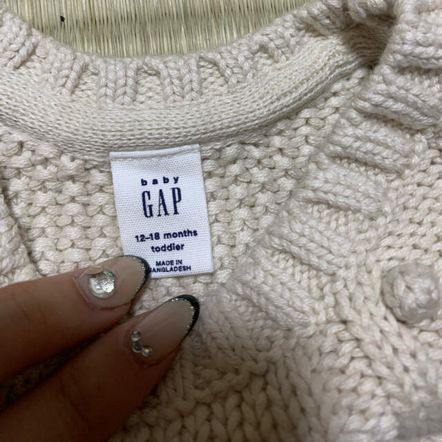 ギャップ ベビーGAP baby ニット セーター ホワイト80cm美品 - トップス