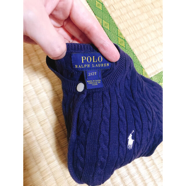 POLO RALPH LAUREN(ポロラルフローレン)の【美品】ポロラルフローレン　カーディガン size：95cm キッズ/ベビー/マタニティのキッズ服女の子用(90cm~)(カーディガン)の商品写真