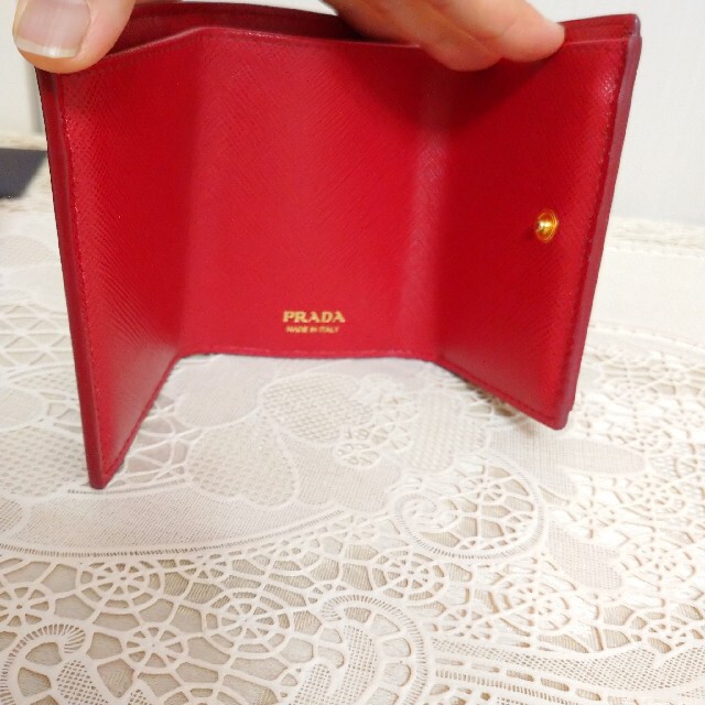 PRADA(プラダ)のPRADA saffiano metal　コンパクトウォレットサフィアーノレザー レディースのファッション小物(財布)の商品写真