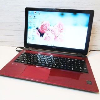 エヌイーシー(NEC)の【ルミナスレッド】薄型/WEBカメラ/NEC/ノートパソコン(ノートPC)