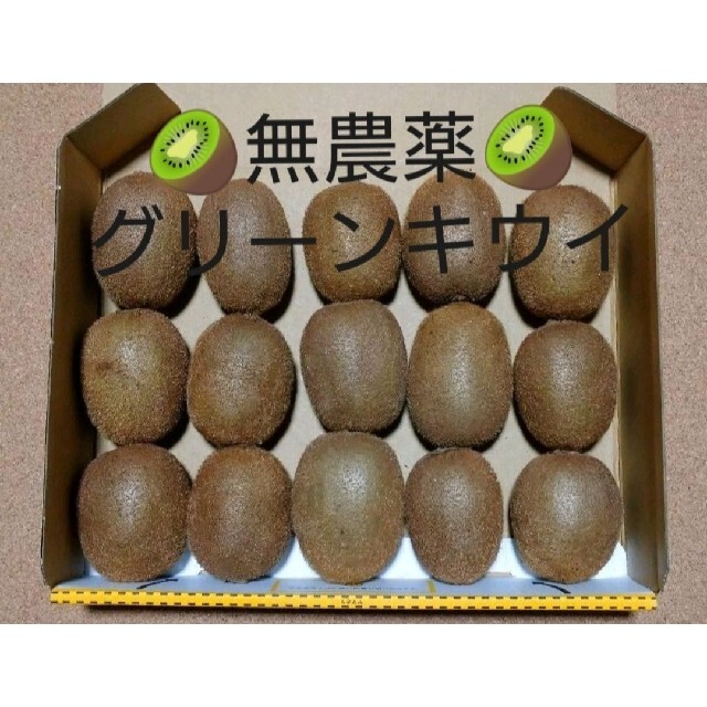 ①【無農薬・要追熟】グリーンキウイ　キウイフルーツ 食品/飲料/酒の食品(フルーツ)の商品写真