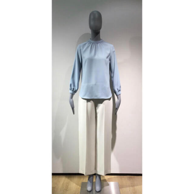 Theory 20ss リネンブラウス スカイ