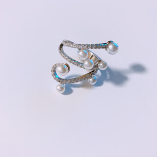 エテ(ete)のSpiral petit pearl ring 【2点のみ】(リング(指輪))