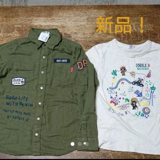 ダブルビー(DOUBLE.B)の新品！ミキハウス ダブルＢ 長袖カットソー シャツ ブラウス 150 半袖T(Tシャツ/カットソー)