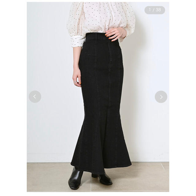 SNIDEL - SNIDEL×Healthy DENIM】ハイウエストレースアップスカート