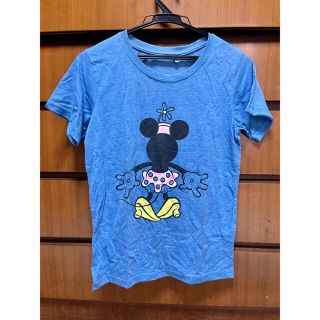 ディズニー(Disney)のTシャツ Disney ディズニー レディース 半袖 M ミニー後ろ姿 ブルー(Tシャツ(半袖/袖なし))