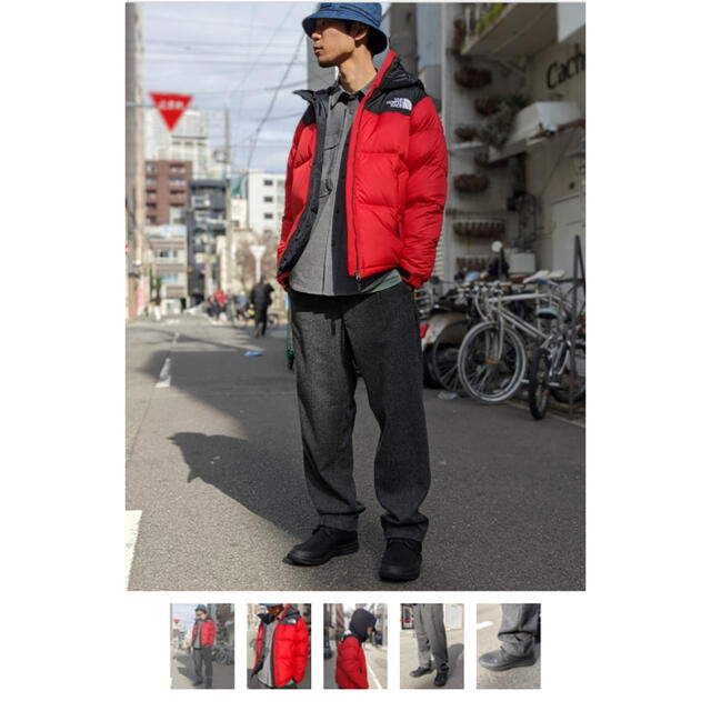 THE NORTH FACE(ザノースフェイス)の　Friler様専用ヌプシフーディ　ダウンジャケット　XXL 赤黒　レッド　系　 メンズのジャケット/アウター(ダウンジャケット)の商品写真
