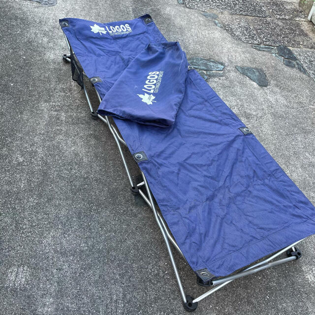 ロゴス LOGOS コンフォートベッド （折りたたみ キャンプベッド）青 ブルー 寝袋+寝具