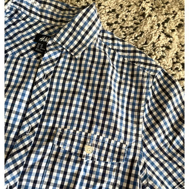 H&M(エイチアンドエム)のH＆M  ギンガムチェック 半袖シャツ  美品✨ レディースのトップス(シャツ/ブラウス(半袖/袖なし))の商品写真