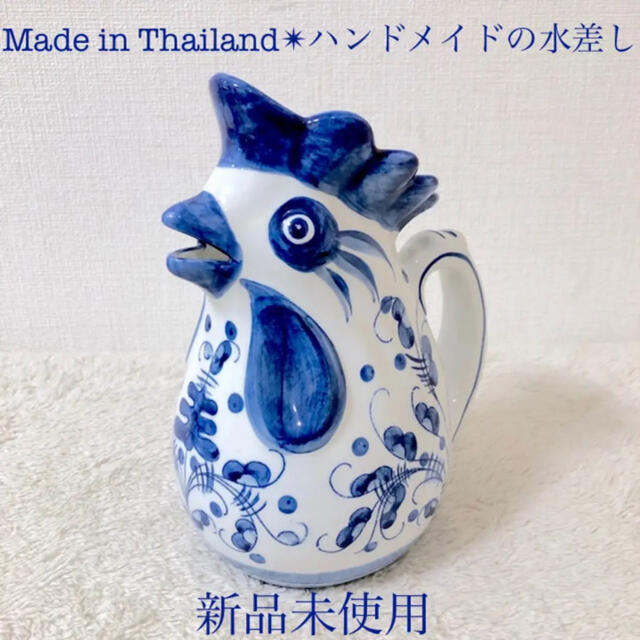 新品ニワトリ鶏 花瓶としても使える水差し❤️鳥さんハンドメイド タイランド製花瓶