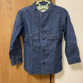 グローバルワーク(GLOBAL WORK)のグローバルワーク　kids M ノーカラーデニムシャツ(ブラウス)