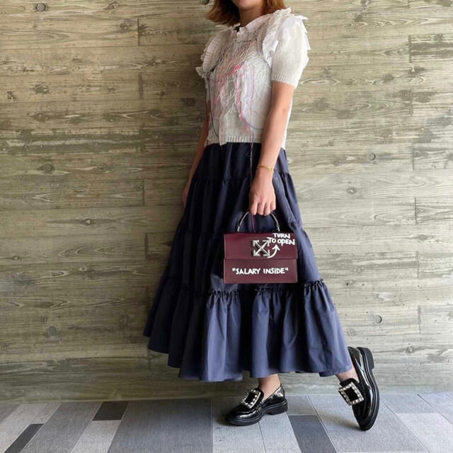Drawer - cygne シーニュ Aki ティアードスカート ネイビー 新品未使用