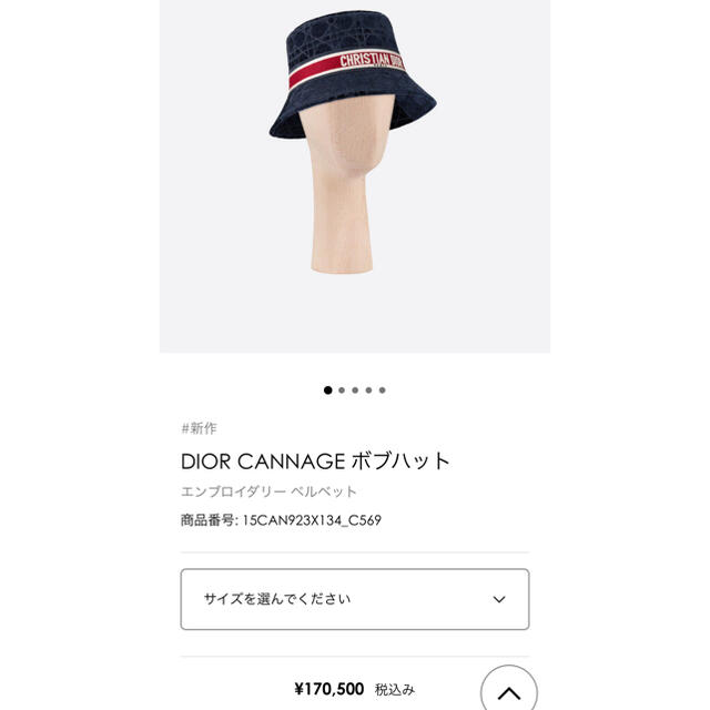 DIOR ディオール 定価¥170,500新品未使用品ハット バケハ 57