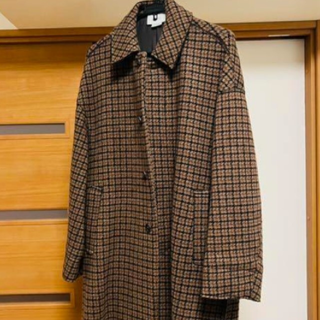 COMOLI(コモリ)のYOKE DOUBLE JQUARD KNIT BAL COLLAR COAT メンズのジャケット/アウター(ステンカラーコート)の商品写真