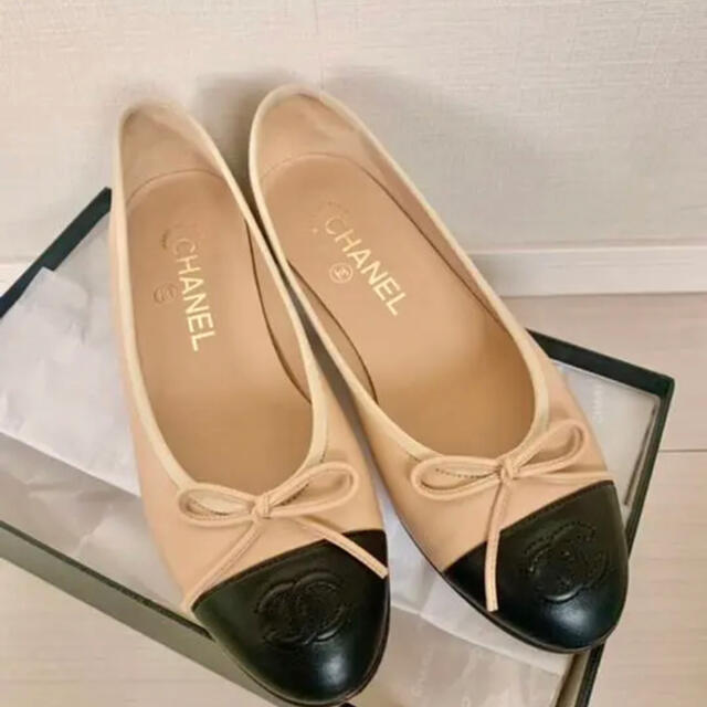 安価 - CHANEL 美品♡2回のみ使用♡CHANEL フラット35.5 バイカラー