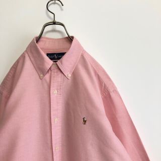 ラルフローレン(Ralph Lauren)の90s古着　ラルフローレン　オックスフォードＢＤシャツ　ＸＬ相当　オーバーサイズ(シャツ)