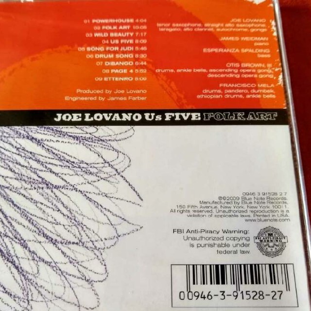 JOE LOVANO Us FIVE 　 「FOLK ART」 エンタメ/ホビーのCD(ジャズ)の商品写真