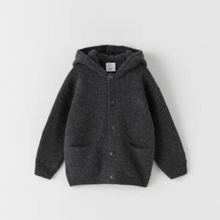 ザラキッズ(ZARA KIDS)のZARAベビー フード付きニットカーディガン(カーディガン)