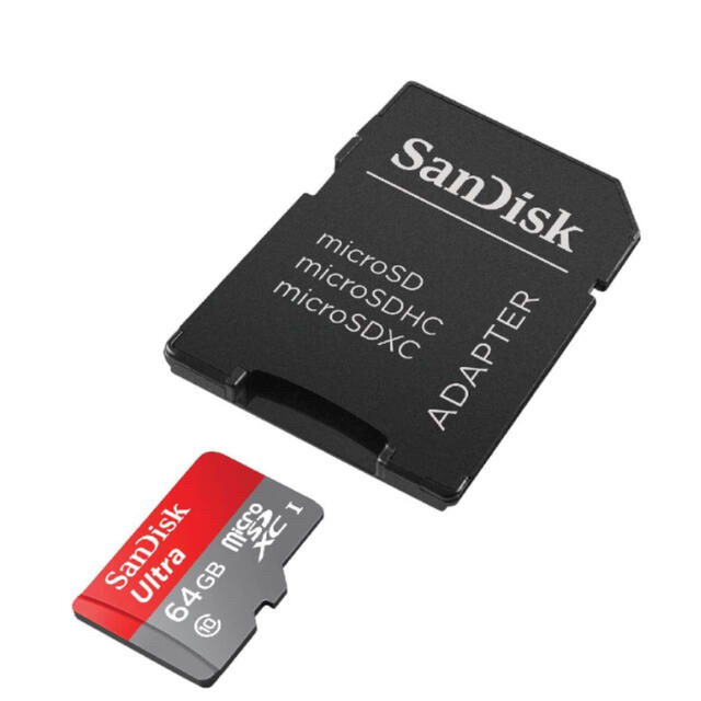 SanDisk(サンディスク)の新品　サンディスク microSD 64GB 変換アダプタ付属 スマホ/家電/カメラのPC/タブレット(PC周辺機器)の商品写真