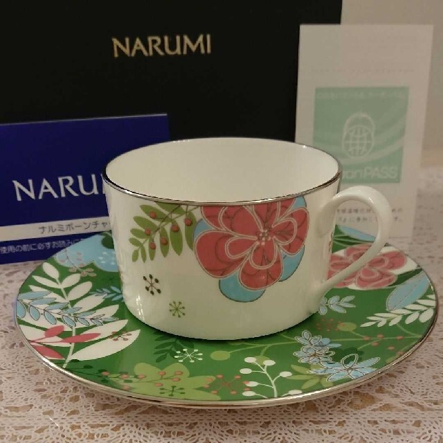 NARUMI(ナルミ)のNARUMI フローラルパラダイス カップ＆ソーサー グリーン 1客 インテリア/住まい/日用品のキッチン/食器(食器)の商品写真