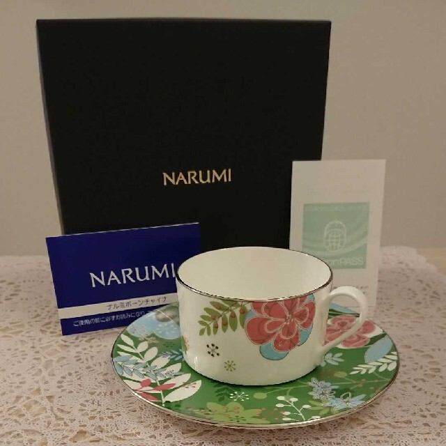 NARUMI(ナルミ)のNARUMI フローラルパラダイス カップ＆ソーサー グリーン 1客 インテリア/住まい/日用品のキッチン/食器(食器)の商品写真