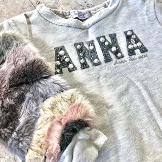 アナスイミニ(ANNA SUI mini)のアナスイミニ　袖ファー　トレーナー　110cm(Tシャツ/カットソー)