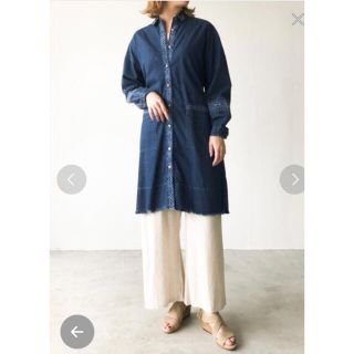 アンティローザ(Auntie Rosa)の【美品】ロングシャツワンピース(ロングワンピース/マキシワンピース)