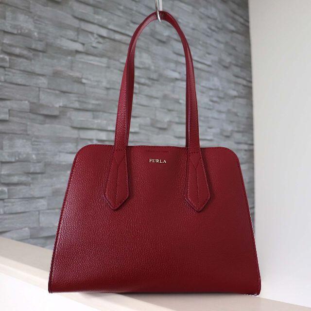 美品 FURLA フルラ ディレッタ サッチェル M レザー トート バッグ