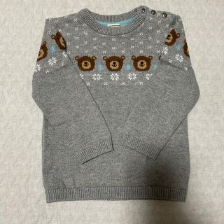 エイチアンドエム(H&M)のH&M くまさんセーター　グレー　86cm(ニット/セーター)