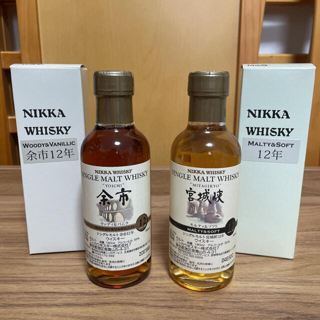余市12年ウッディ&バニラ 宮城峡12年モルティ&ソフト elkisi.com