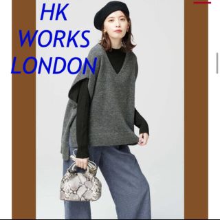 シマムラ(しまむら)の新品 しまむら HKWORKSLONDON レイヤード ベスト リブニット(ニット/セーター)