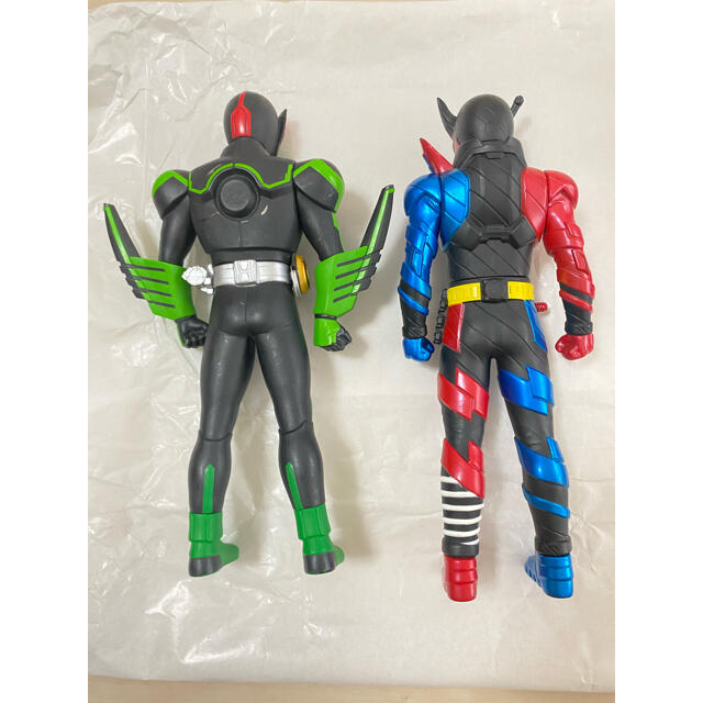 仮面ライダー　ソフビ フィギュア　大　オーズ　ビルド　ナイトローグ　ジオウ エンタメ/ホビーのフィギュア(特撮)の商品写真