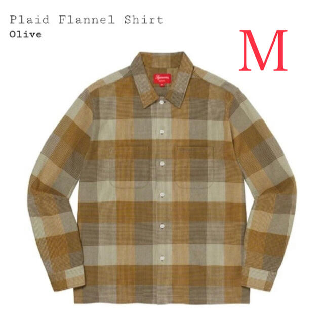 supreme Quilted Plaid Flannel Shirt オリーブ