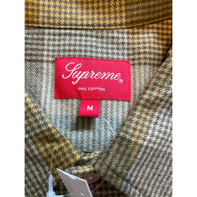 supreme Quilted Plaid Flannel Shirt オリーブ