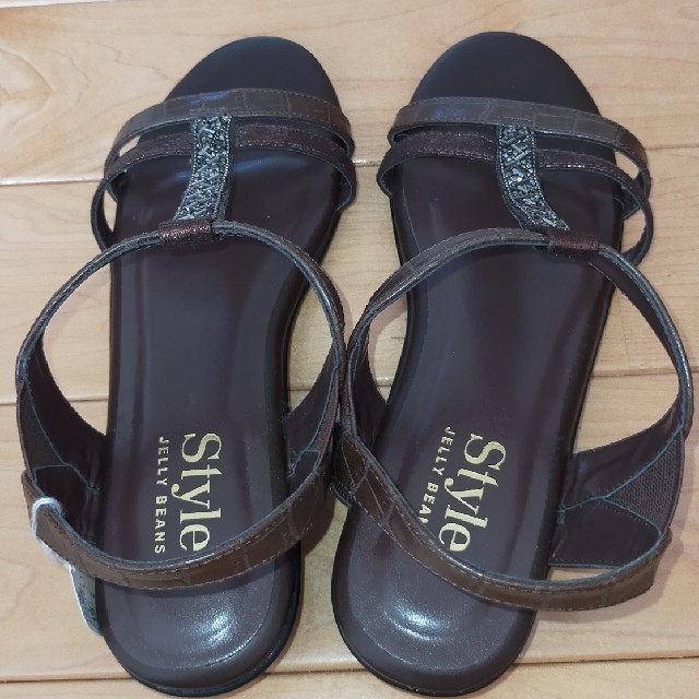 JELLY BEANS(ジェリービーンズ)のStyle　JELLY　BEANS　サンダル　ダークブラウン レディースの靴/シューズ(サンダル)の商品写真