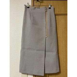 ノーブル(Noble)のチドリチェックボンディングサイドジップスカート(ロングスカート)