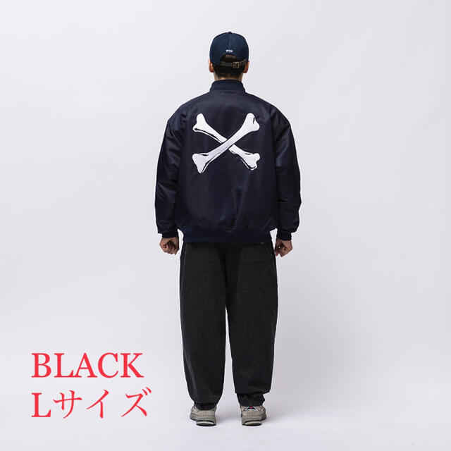 21AW新作 WTAPS TEAM  JACKET BLACK Lダブルタップス