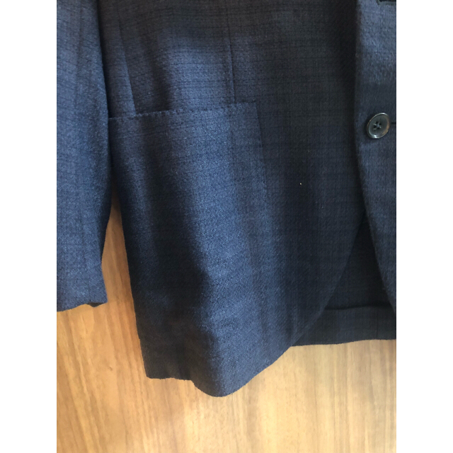 【ISAIA】イザイア　最高級テーラードジャケット　ツイード素材　ネイビー　46