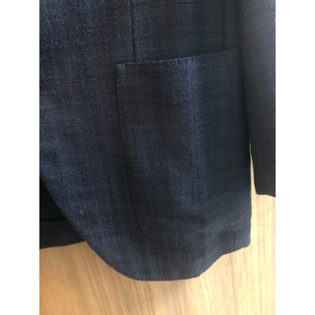 【ISAIA】イザイア　最高級テーラードジャケット　ツイード素材　ネイビー　46