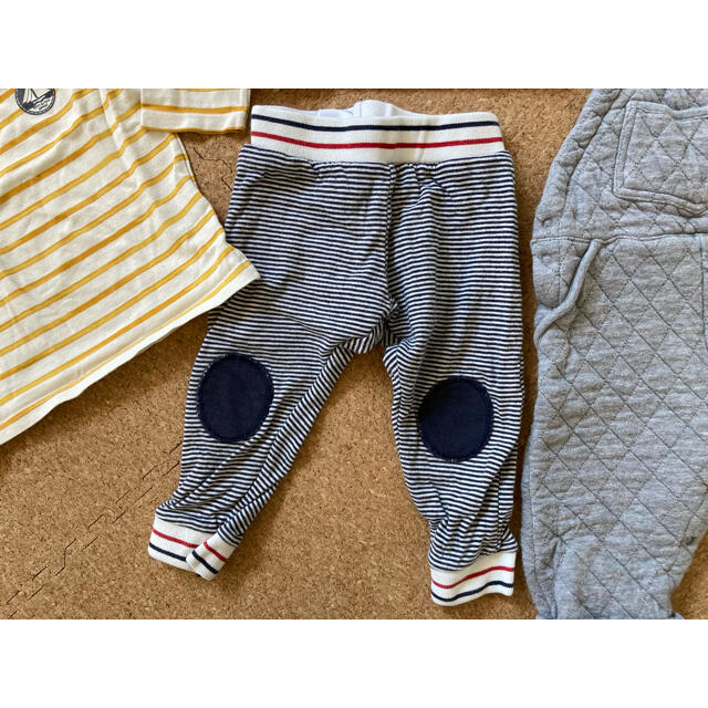 PETIT BATEAU(プチバトー)のプチバトー　81cm 18m 5点セット　トップス　パンツ キッズ/ベビー/マタニティのベビー服(~85cm)(シャツ/カットソー)の商品写真