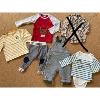 プチバトー(PETIT BATEAU)のプチバトー　81cm 18m 5点セット　トップス　パンツ(シャツ/カットソー)