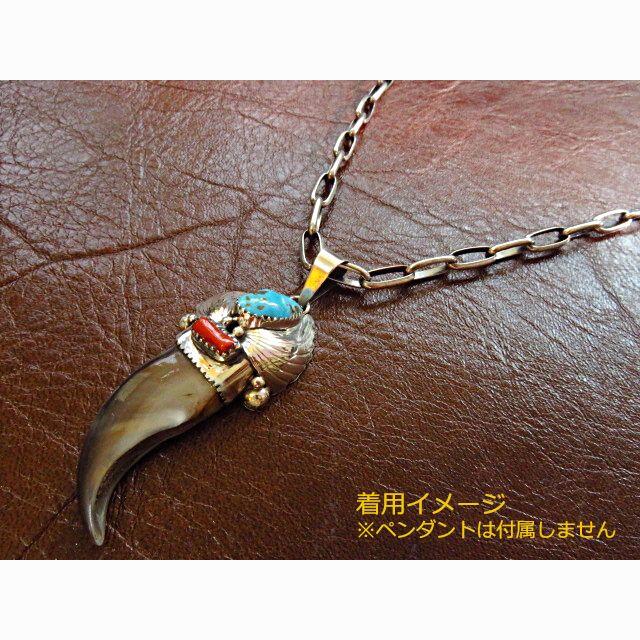 ナバホ ネックレス あずきチェーン 5.5mm 55cm ハンドメイド シルバー