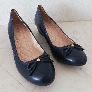 コールハーン(Cole Haan)の美品!!COLE HAAN コールハーン 本革ウェッジパンプス 8B(ハイヒール/パンプス)