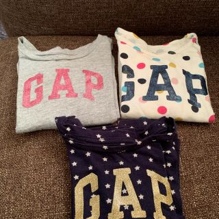 ギャップ(GAP)の80センチ女児　薄手長袖　GAP3枚組(シャツ/カットソー)