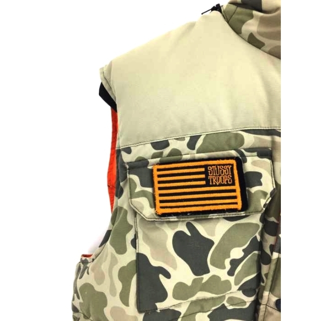 Stussy(ステューシー) TROOPS カモ柄切替ワッペンダウンベスト