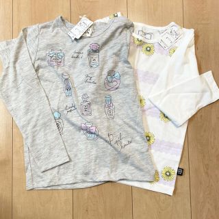 ナルミヤ インターナショナル(NARUMIYA INTERNATIONAL)のPupilHouse 120 新品未使用　タグ付き　ロンT２枚　メゾピアノ(Tシャツ/カットソー)